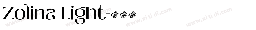 Zolina Light字体转换
